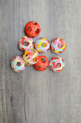 Colorful origami paper balls