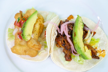 Cocktail of ceviche in Playa del Carmen, Mexico