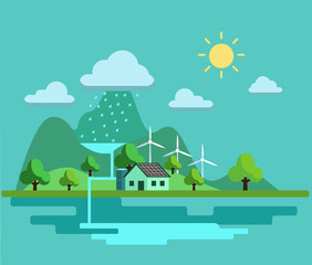 Fototapeta premium Vector illustration presents Eco Hose.