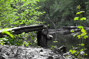 little pier next to river
