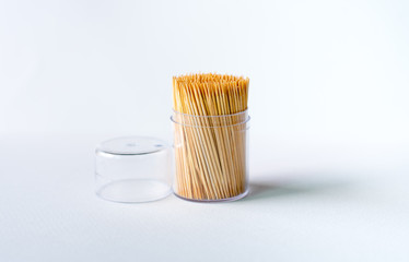 A toothpick on the white scene