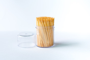 A toothpick on the white scene