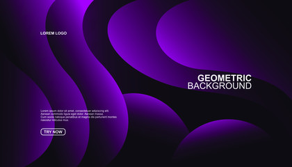 Creative geometric background. Trendy gradient shapes composition. Eps10 vector.