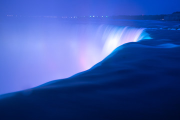 Naklejka premium Niagara falls light up in Canada