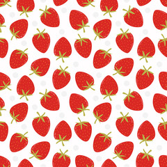 Fresh strawberry seamless pattern. Sweet strawberry concept.