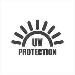 UV protection vector icon on white isolated background.