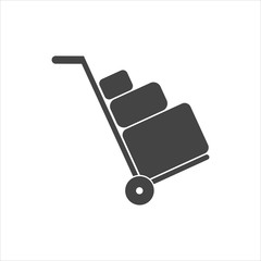 Vector icon shows the presence of porters.Vector icon baggage on white isolated background.