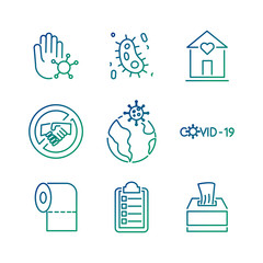 bundle of covid19 set icons