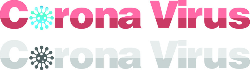 Corona Covid-19 Virus logos in colour and black and white for commercial use.