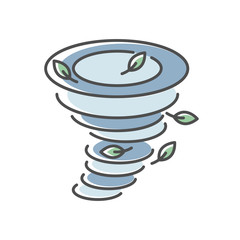 Tornado blue RGB color icon