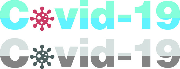 Corona Covid-19 Virus logos in colour and black and white for commercial use.