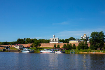 Fototapeta na wymiar view of Novgorod Kremlin Russia