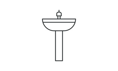 Sink, wash, toilet, bath free vector icon