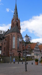 Calw, Stadtkirche, Marktplatz und Fachwerkhäuser