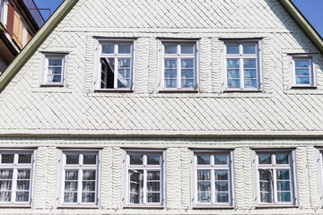 facades of historical framework buildings