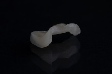 
Ceramic  porcelain veneers, beautiful new smile, White teeth close-up