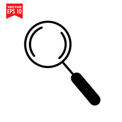 magnifying glass icon symbol Flat vector illustration for graphic and web design.