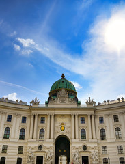 Vienna, Austria - May 19, 2019 - The Hofburg Palace is a complex of palaces from the Habsburg dynasty located in Vienna, Austria.