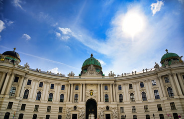 Vienna, Austria - May 19, 2019 - The Hofburg Palace is a complex of palaces from the Habsburg...