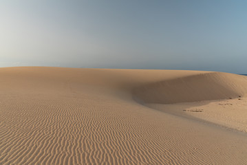 panorama island fuerteventura island in the desert