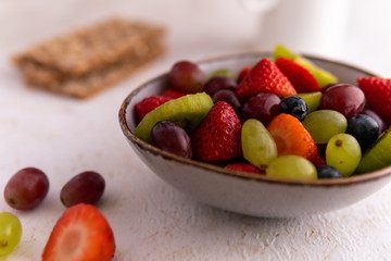 fruit salad in a breakfast bowl