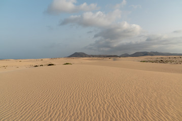 panorama island fuerteventura island in the desert
