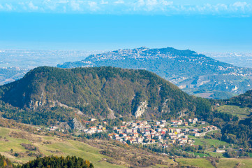 San Marino vista dal Monte Carpegna (PU)