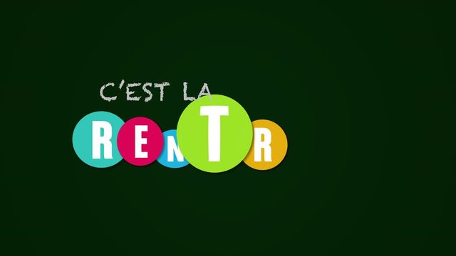 c'est la rentr&eacute;e, vecteur animation
