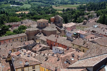 Obraz premium Brisighella from above, Italy
