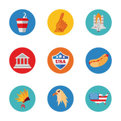 bundle of usa set icons