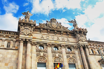 Building Customs in the port of Barcelona, Spain