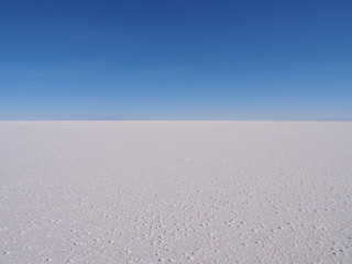 The world's largest salt flat, Uyuni Salt Flat, Salar de Uyuni, Bolivia. Copy space for text
