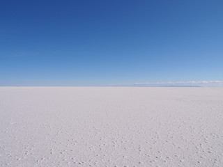 The world's largest salt flat, Uyuni Salt Flat, Salar de Uyuni, Bolivia. Copy space for text