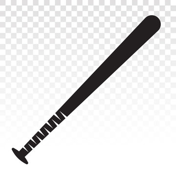 Baseball stick vector flat icon for sports apps or website on a transparent background