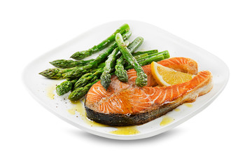 Asparagus and salmon