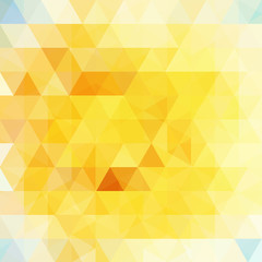 Background of yellow geometric shapes. Abstract triangle geometrical background. Mosaic pattern. Vector EPS 10. Vector illustration