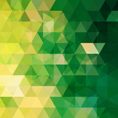 Fototapeta na wymiar Abstract vector background with yellow, green triangles. Geometric vector illustration. Creative design template.