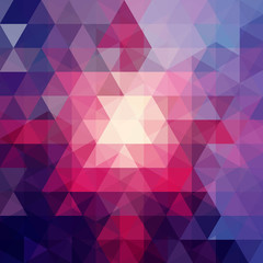 Background of purple geometric shapes. Abstract triangle geometrical background. Mosaic pattern. Vector EPS 10. Vector illustration