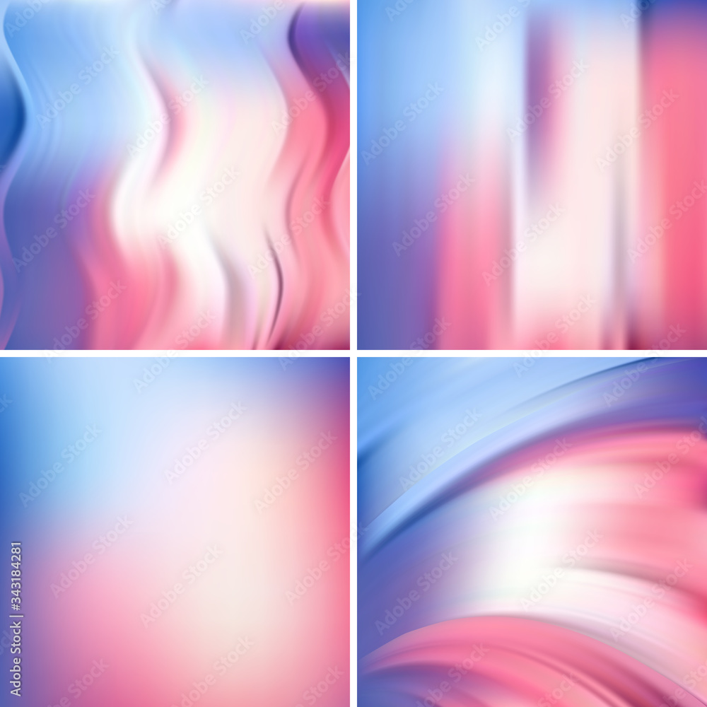 Aufkleber abstract creative concept blurred background set. elements for your website or presentation. vector 