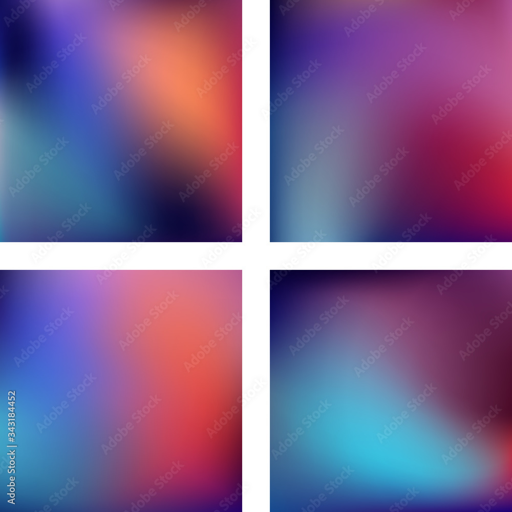 Poster set with abstract blurred backgrounds. vector illustration. modern geometrical backdrop. abstract te
