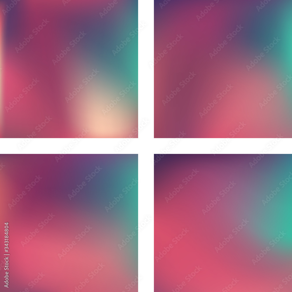 Poster set with abstract blurred backgrounds. vector illustration. modern geometrical backdrop. abstract te