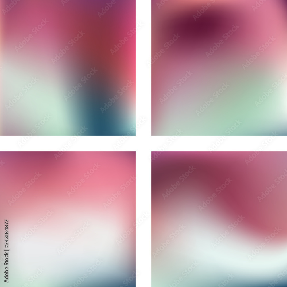Poster set with abstract blurred backgrounds. vector illustration. modern geometrical backdrop. abstract te