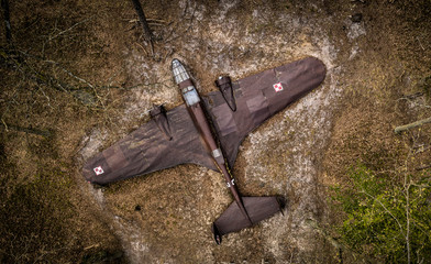 Wreck of polish bomber 