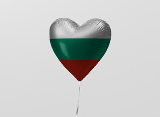 Bulgaria flag in heart balloon