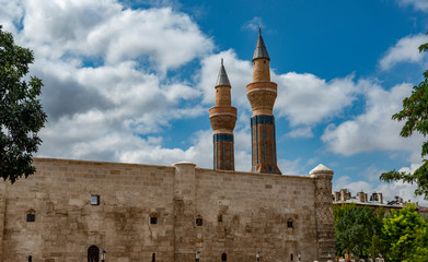 August 24,2019:Gok Medrese in Sivas City, Turkey. The structure has the biggest portal among the...