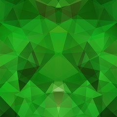 Plakat Green polygonal vector background. Can be used in cover design, book design, website background. Vector illustration