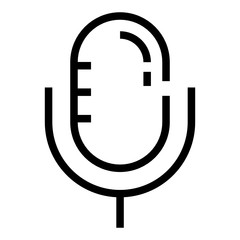 microphone user interface icon line style