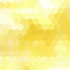 Background made of yellow hexagons. Square composition with geometric shapes. Eps 10