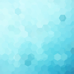 Obraz na płótnie Canvas Background made of blue hexagons. Square composition with geometric shapes. Eps 10
