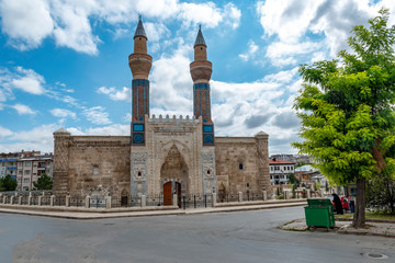 August 24,2019:Gok Medrese in Sivas City, Turkey. The structure has the biggest portal among the...